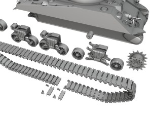 m4a2 sherman medium tank Modello 3D