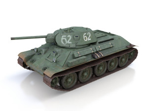 t-34-76 - model 1941 -soviet medium tank - 62 3D Model