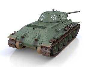 t-34-76 - model 1941 -soviet medium tank - 62 3D Model