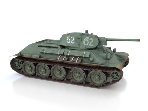 t-34-76 - model 1941 -soviet medium tank - 62 3D Model