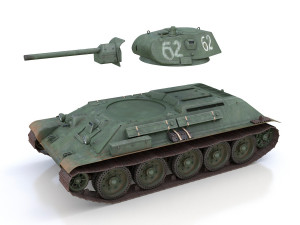 t-34-76 - model 1941 -soviet medium tank - 62 3D Model