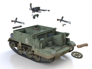bren carrier - buc - russian army 3D Модель