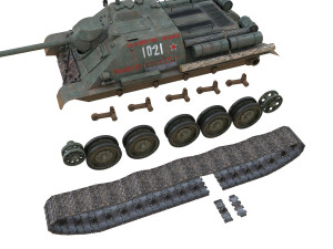 su-85 - 1021 3D Model