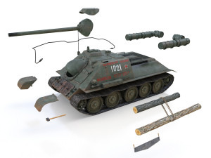 su-85 - 1021 3D Model