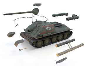 su-85 - 1021 3D Model