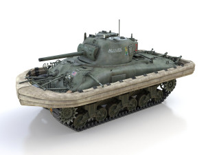 m4a1 sherman - duplex drive - alouise 3D Модель