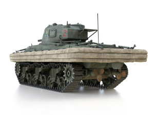 m4a1 sherman - duplex drive - alouise 3D Модель