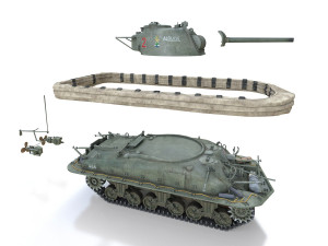 m4a1 sherman - duplex drive - alouise 3D Модель