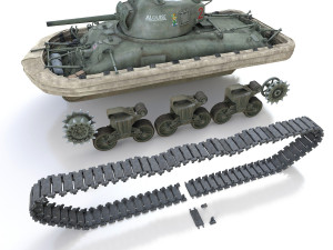 m4a1 sherman - duplex drive - alouise 3D Модель