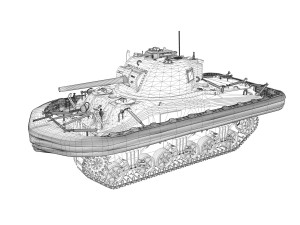 m4a1 sherman - duplex drive - alouise 3D Модель