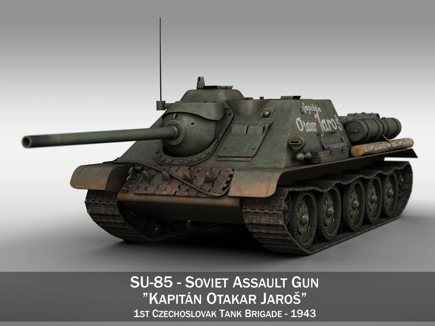 su-85 - kapitan otakar jaros 3D Model .c4d .max .obj .3ds .fbx .stl .blend