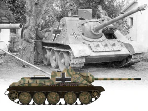 jagdpanzer su-85r - 212 - 23 panzer division 3D Model
