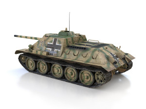 jagdpanzer su-85r - 212 - 23 panzer division 3D Модель