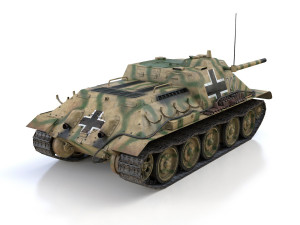 jagdpanzer su-85r - 212 - 23 panzer division 3D Модель