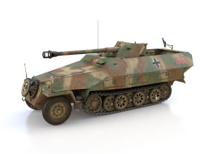 sdkfz 251 ausf d - pakwagen - 19 pzdiv Modelo 3D