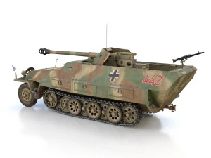 sdkfz 251 ausf d - pakwagen - 19 pzdiv 3D Model