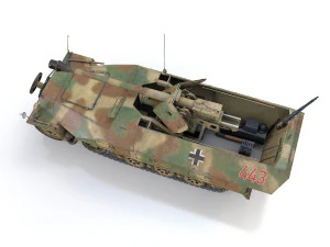 sdkfz 251 ausf d - pakwagen - 19 pzdiv 3D Model