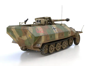sdkfz 251 ausf d - pakwagen - 19 pzdiv 3D Model