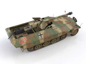 sdkfz 251 ausf d - pakwagen - 19 pzdiv 3D Model