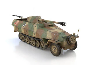sdkfz 251 ausf d - pakwagen - 19 pzdiv 3D Model