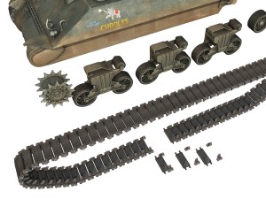 m4a2 sherman cuddles 3D 모델