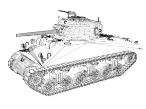 m4a2 sherman cuddles 3D 모델
