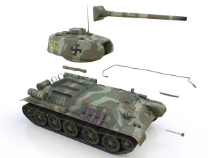 t-34-85 - 212 - finish army 3D Model