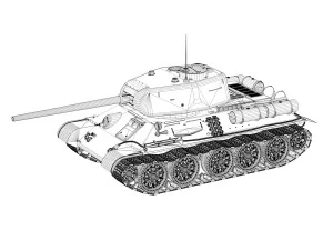 t-34-85 - 212 - finish army 3D Model