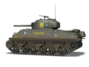 m4a2 sherman - tarentaise 3D Model
