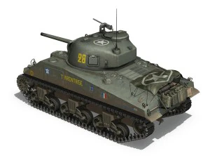 m4a2 sherman - tarentaise 3D Model