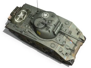 m4a2 sherman - tarentaise 3D Model