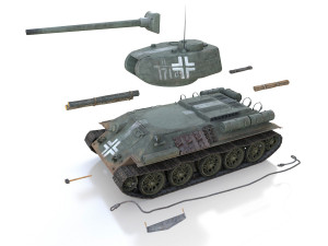 panzerkampfwagen 747 r - t-34 85 3D-Modell