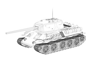 panzerkampfwagen 747 r - t-34 85 3D-Modell
