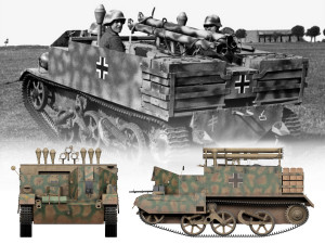 bren carrier - buc - german army 3D 모델