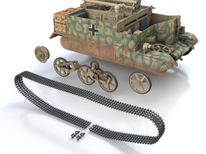 bren carrier - buc - german army 3D 모델
