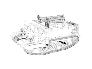 bren carrier - buc - german army 3D 모델