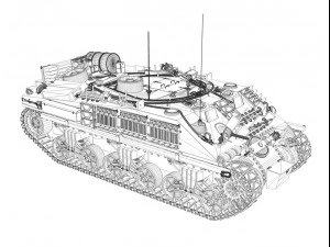 m4 sherman arv mki 3D Model