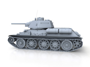 ot-34-76 - model 1943 - soviet flame-thrower tank 3D-Modell