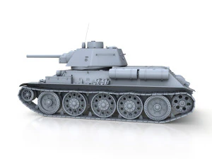 ot-34-76 - model 1943 - soviet flame-thrower tank 3D Model