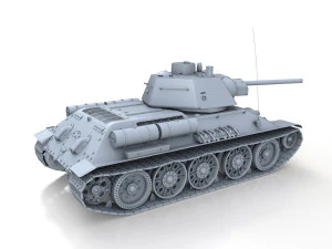 ot-34-76 - model 1943 - soviet flame-thrower tank 3D Model