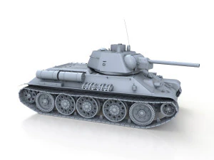 ot-34-76 - model 1943 - soviet flame-thrower tank 3D Model