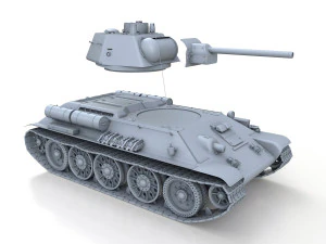 ot-34-76 - model 1943 - soviet flame-thrower tank 3D Model