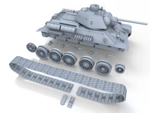 ot-34-76 - model 1943 - soviet flame-thrower tank 3D Model