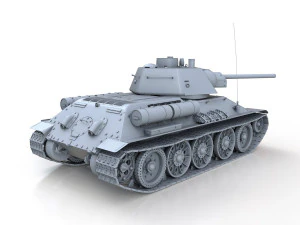 t-34-76 - model 1943 - factory 112 - soviet medium tank 3D Model