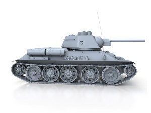 t-34-76 - model 1943 - factory 112 - soviet medium tank Model 3D