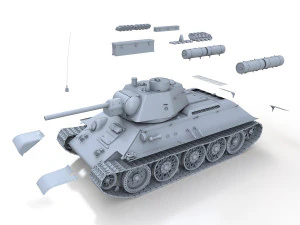 t-34-76 - model 1943 - factory 112 - soviet medium tank 3D Model