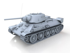 t-34-76 uztm - model 1942 - soviet medium tank Modelo 3D