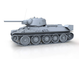 t-34-76 uztm - model 1942 - soviet medium tank Modelo 3D
