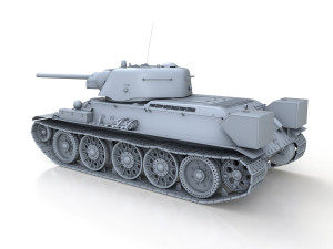 t-34-76 uztm - model 1942 - soviet medium tank Modelo 3D