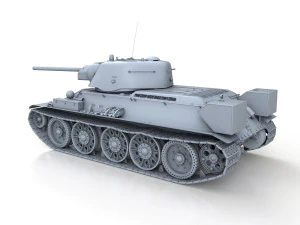 t-34-76 uztm - model 1942 - soviet medium tank 3D Model